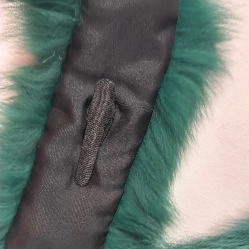 Adrienne Landau Emerald Green Fox Fur Wrap